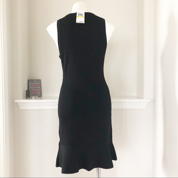 Michael Kors Black Embellished Paillette Knit Stretch Dress Size M New w/Tag - Picture 4 of 11